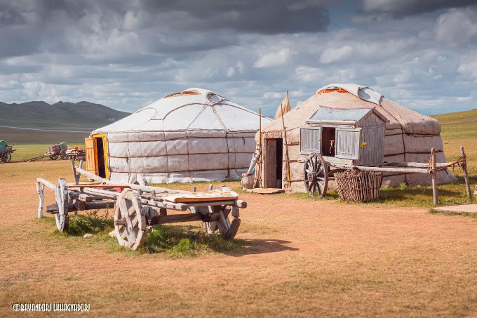Traditional Mongolian gers