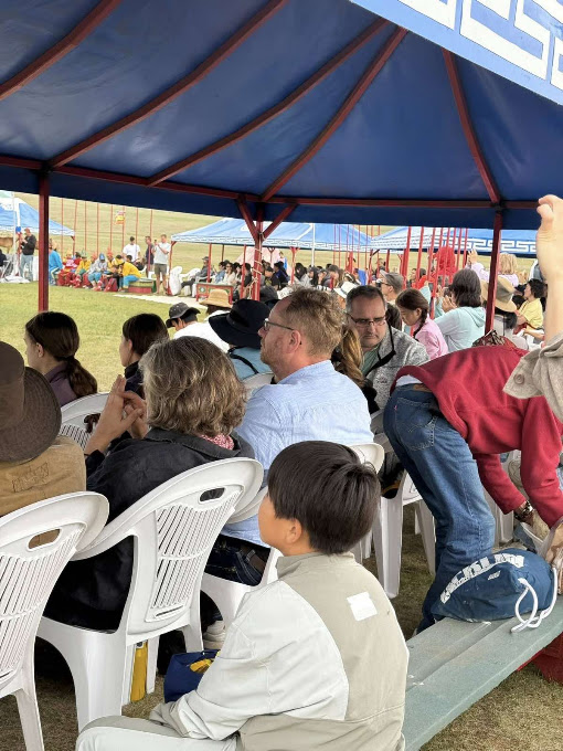 Guests watching the Mini Naadam program